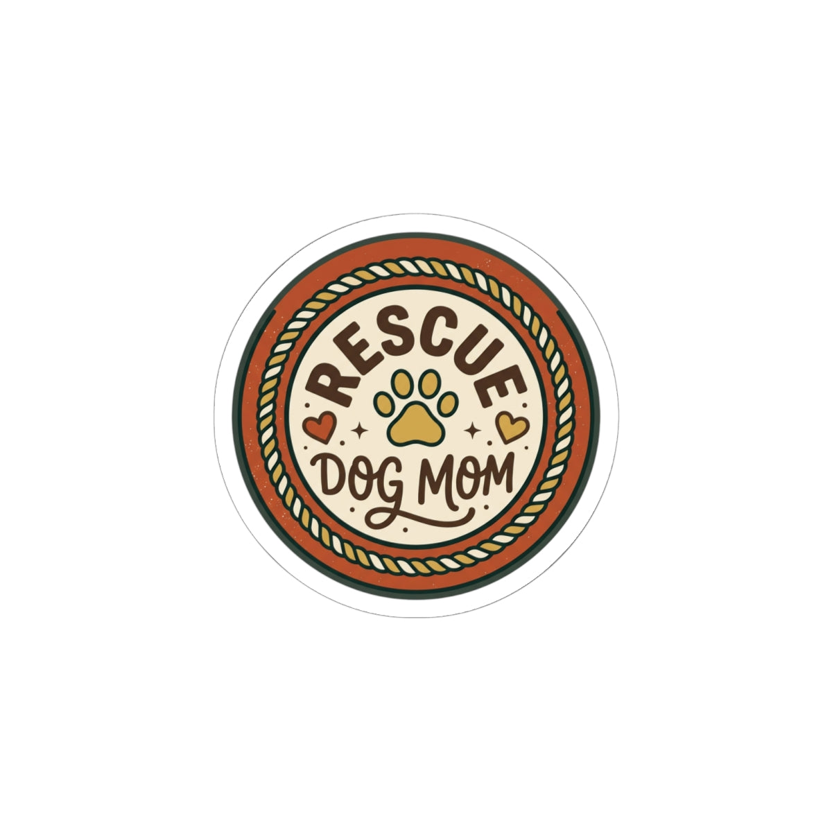 Rescue Dog Mom Sticker | Rescue Pride, Fur Baby Kiss-Cut