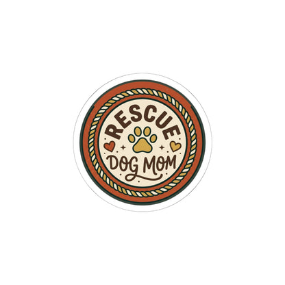 Rescue Dog Mom Sticker | Rescue Pride, Fur Baby Kiss-Cut