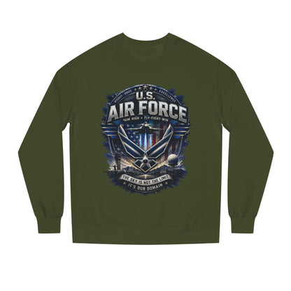 Air Force Crewneck Sweatshirt - U.S. Military Emblem Graphic