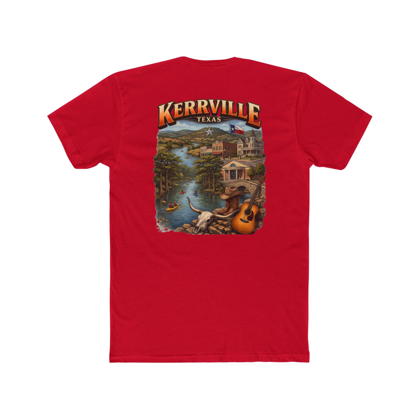 Kerrville Texas Scenic T-Shirt — Riverfront Guitar Vintage Travel Tee
