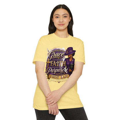 First Lady Faith T-Shirt — Walking in Grace, Serving Purpose Christian Tee