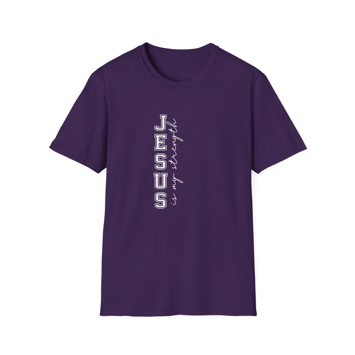 Jesus Strength Vertical Script T-Shirt