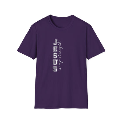 Jesus Strength Vertical Script T-Shirt