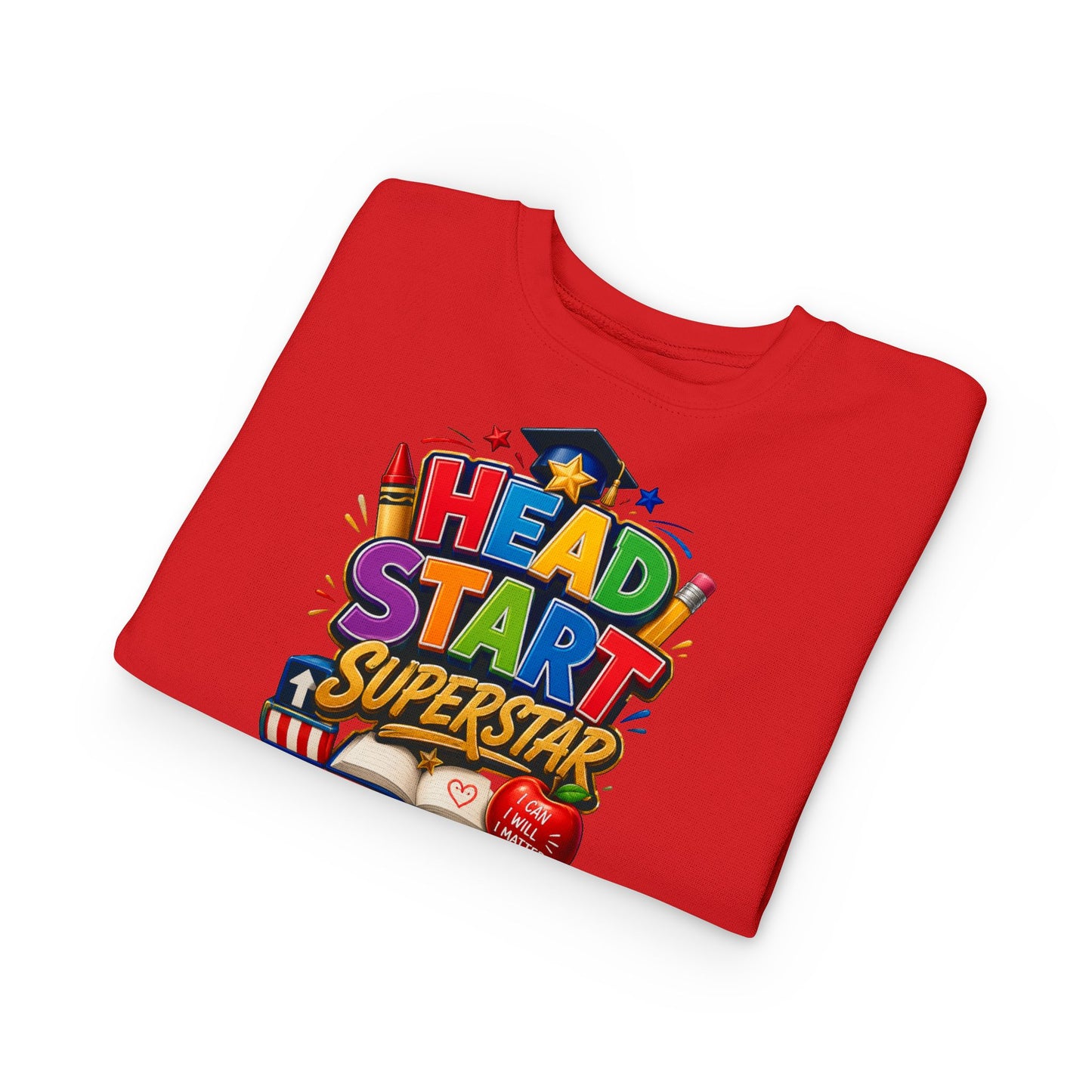 Head Start Superstar Toddler Sweatshirt — Colorful Preschool Graduation Gift