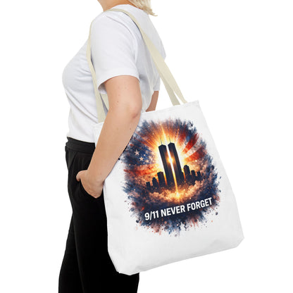 9/11 Never Forget Memorial Tote Bag — Twin Towers Tribute Tote