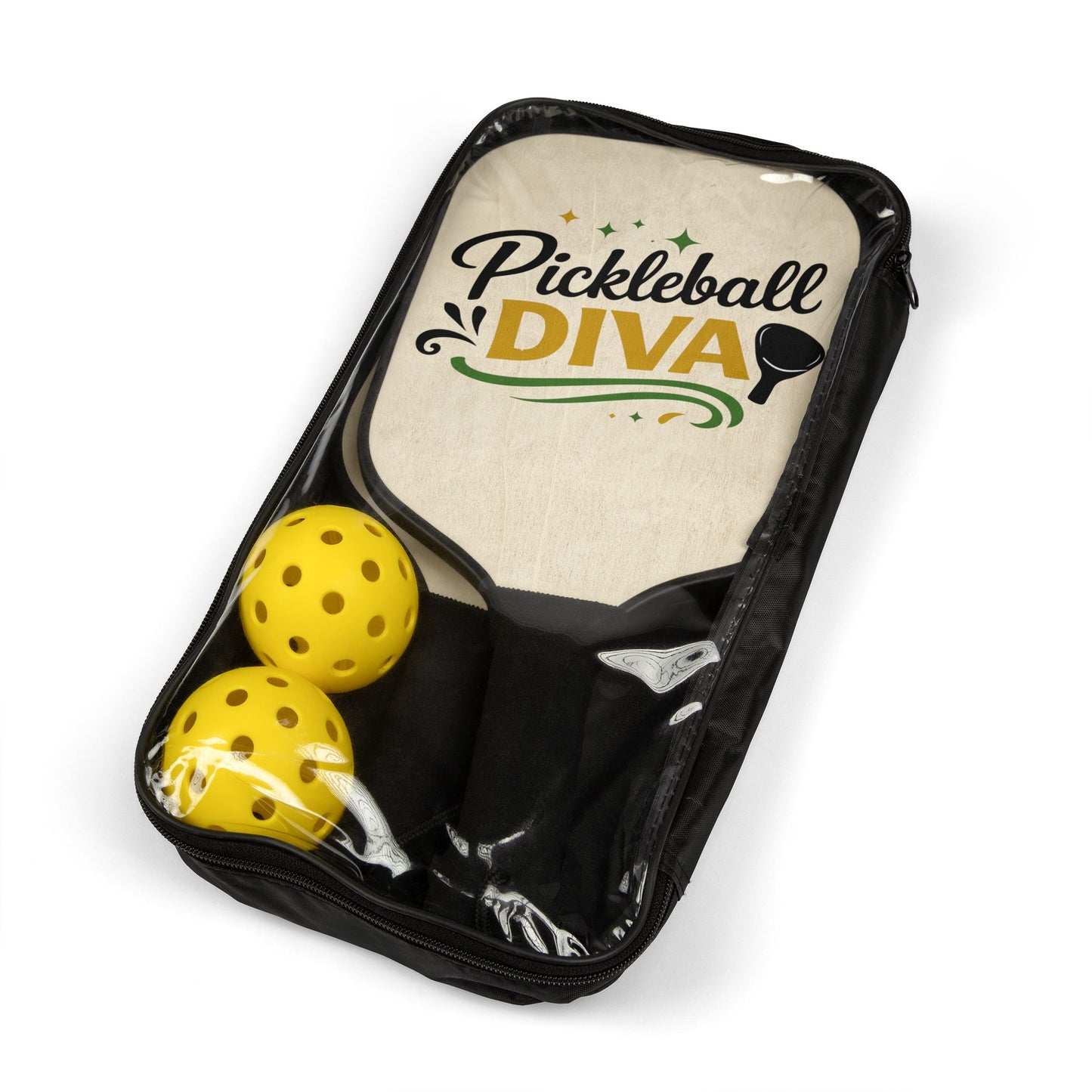 Pickleball Diva Paddle Kit – Fun Pickleball Paddle & Balls Set for Women Players