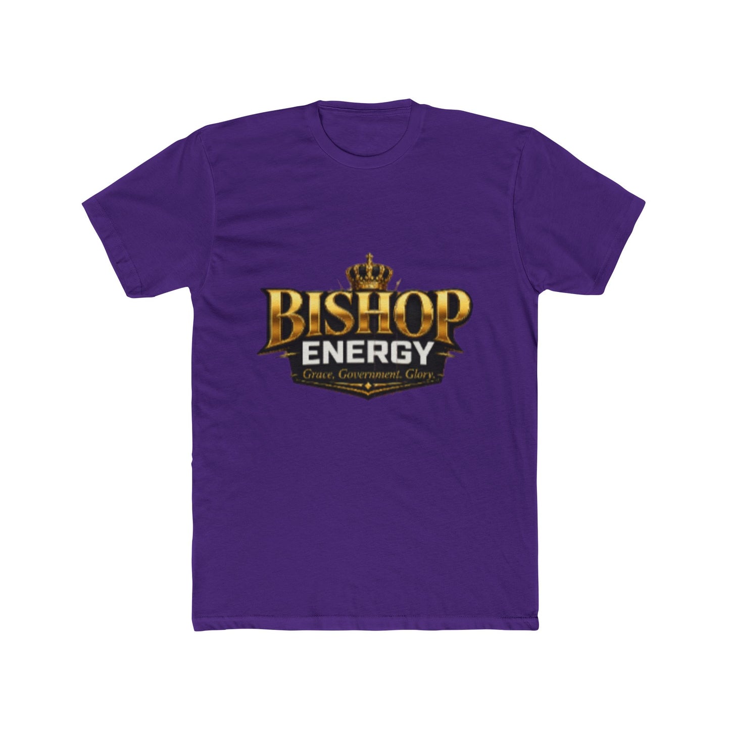 Bishop Energy Graphic Tee — Bold Gold Crown Logo T-Shirt