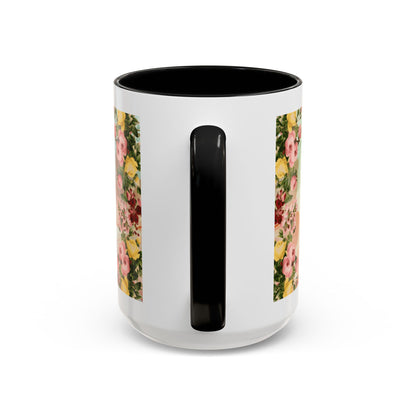 Mother’s Love Accent Coffee Mug – Floral Inspirational Gift (11/15 oz)