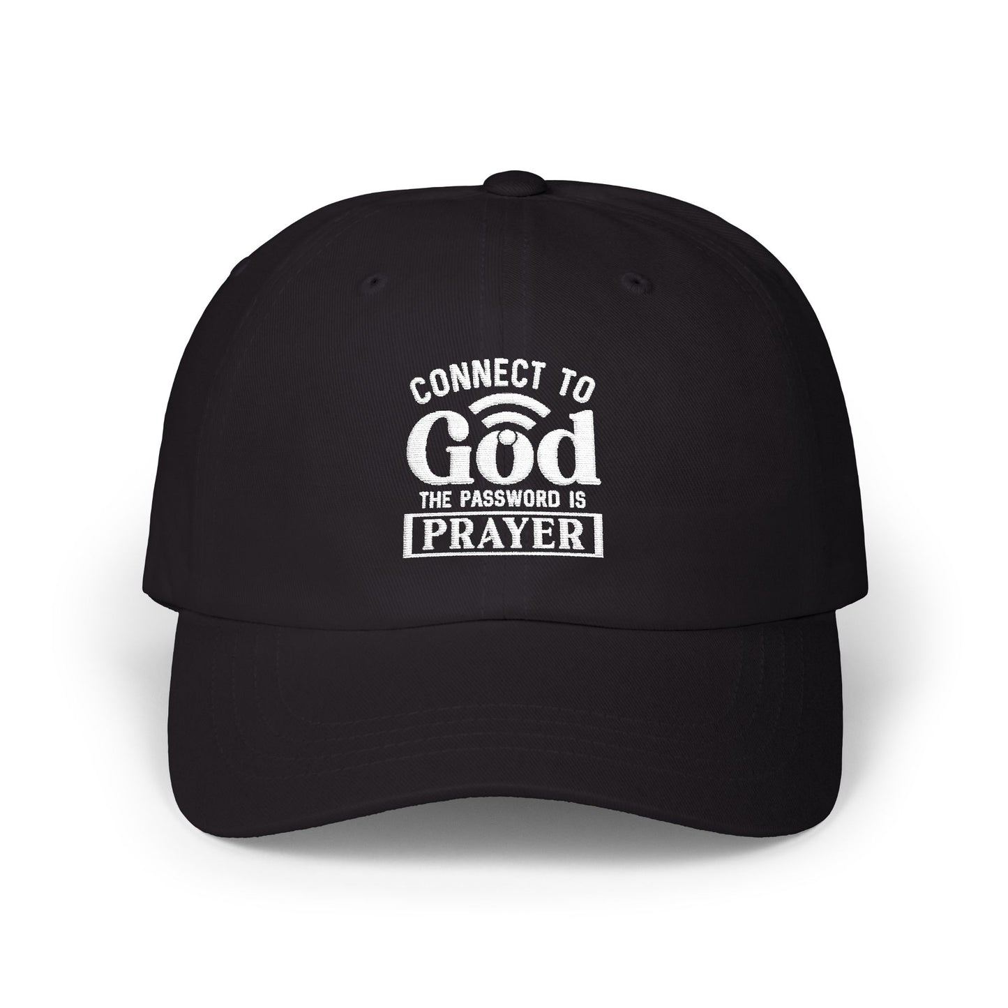 Prayer Dad Cap — "Connect to God, the Password is Prayer" Embroidered Hat