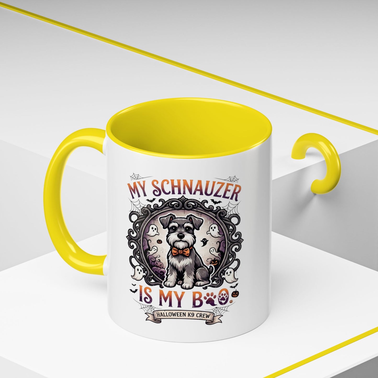 My Schnauzer Is My Boo Coffee Mug — Halloween Dog Lover Accent Mug