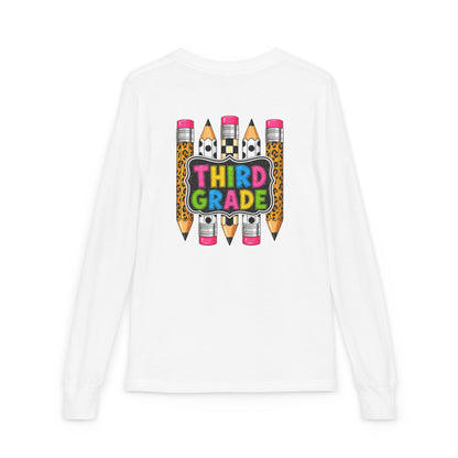 Third Grade Pencil Graphic Long Sleeve Tee