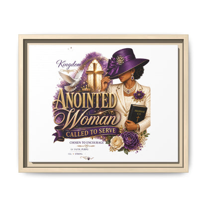 Framed Canvas Print — "Anointed Woman Called to Serve" Christian Wall Art