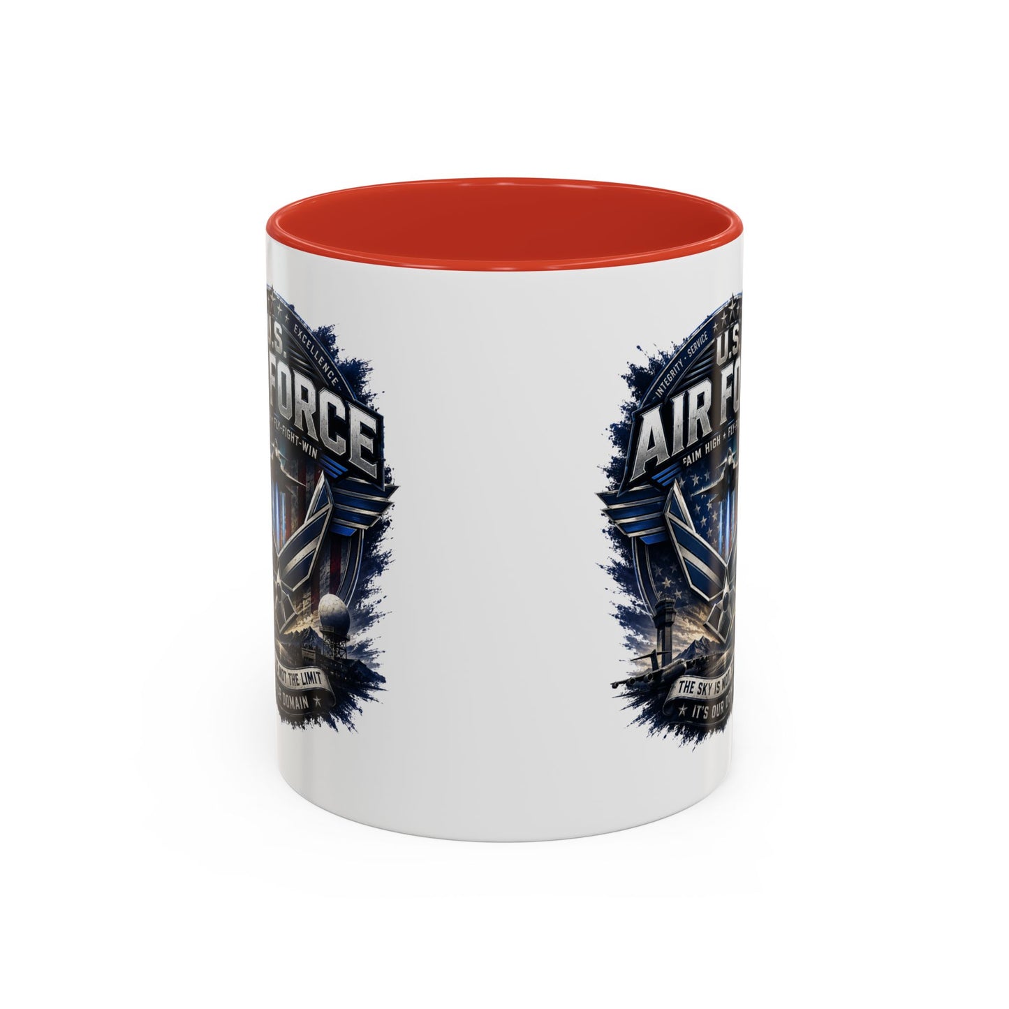 U.S. Air Force Accent Coffee Mug — Military Emblem 11/15oz