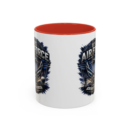 U.S. Air Force Accent Coffee Mug — Military Emblem 11/15oz