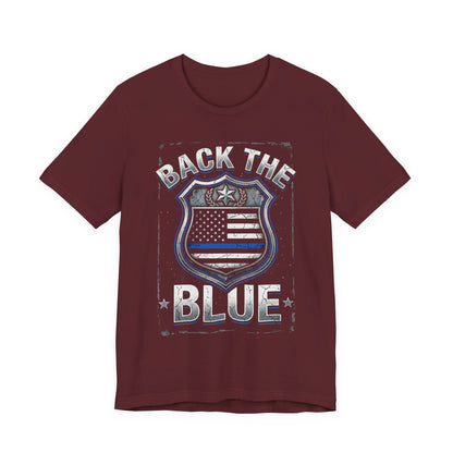 Back The Blue T-Shirt — Police Support Badge Tee