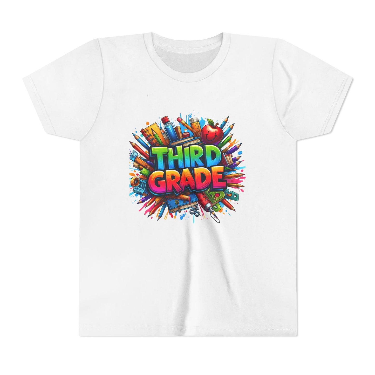 Third Grade Kids' T-Shirt – Colorful School Supplies Back-to-School Tee