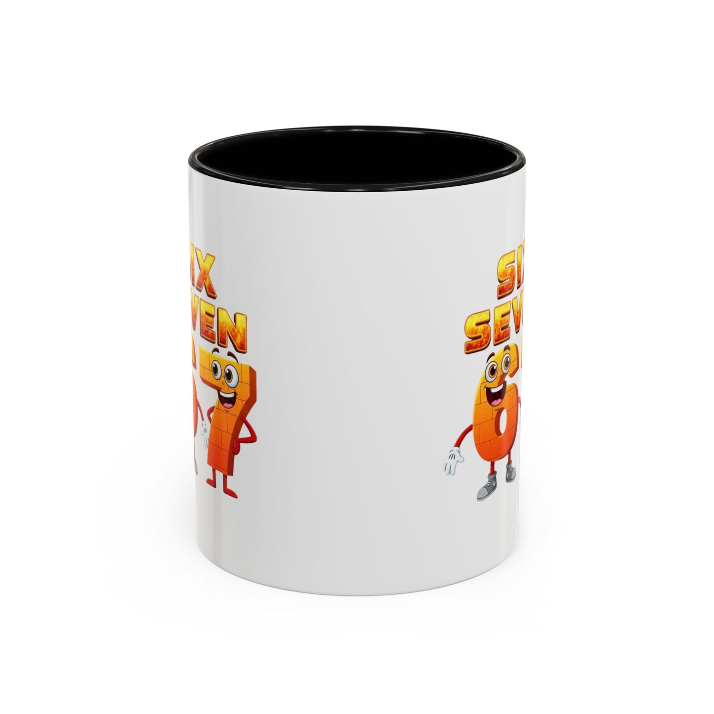 Six Seven Cartoon Number Coffee Mug - Fun Math Teacher Gift (11/15oz)