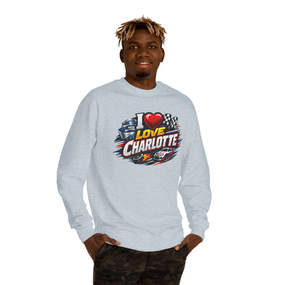 I Love Charlotte Racing Crewneck Sweatshirt