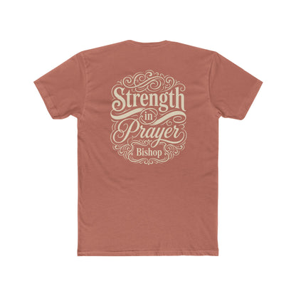 Strength in Prayer T-Shirt — Inspirational Faith Tee (Bishop)