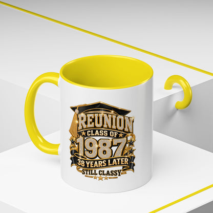 Class of 1987 Reunion Coffee Mug — 38 Years Later, Still Classy Accent Mug