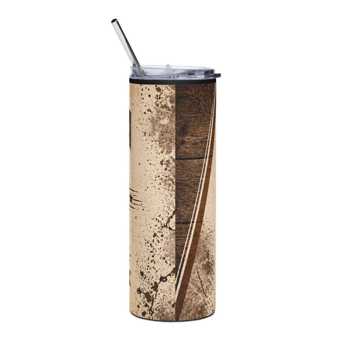 Grandpa Tumbler 20oz – 'Built on Love' Hammer & Wrench Rustic Stainless Steel Travel Cup