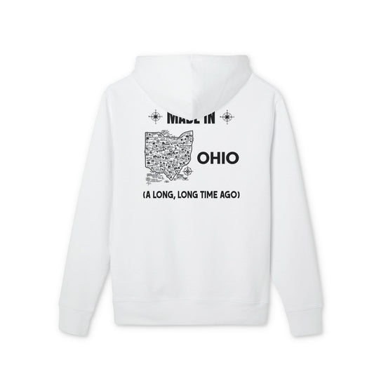 Ohio Map Hoodie — "Made in Ohio (A Long, Long Time Ago)" Retro State Pride Pullover