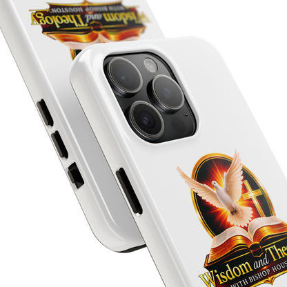Wisdom and Theology Tough Phone Case — Christian Dove & Cross Design