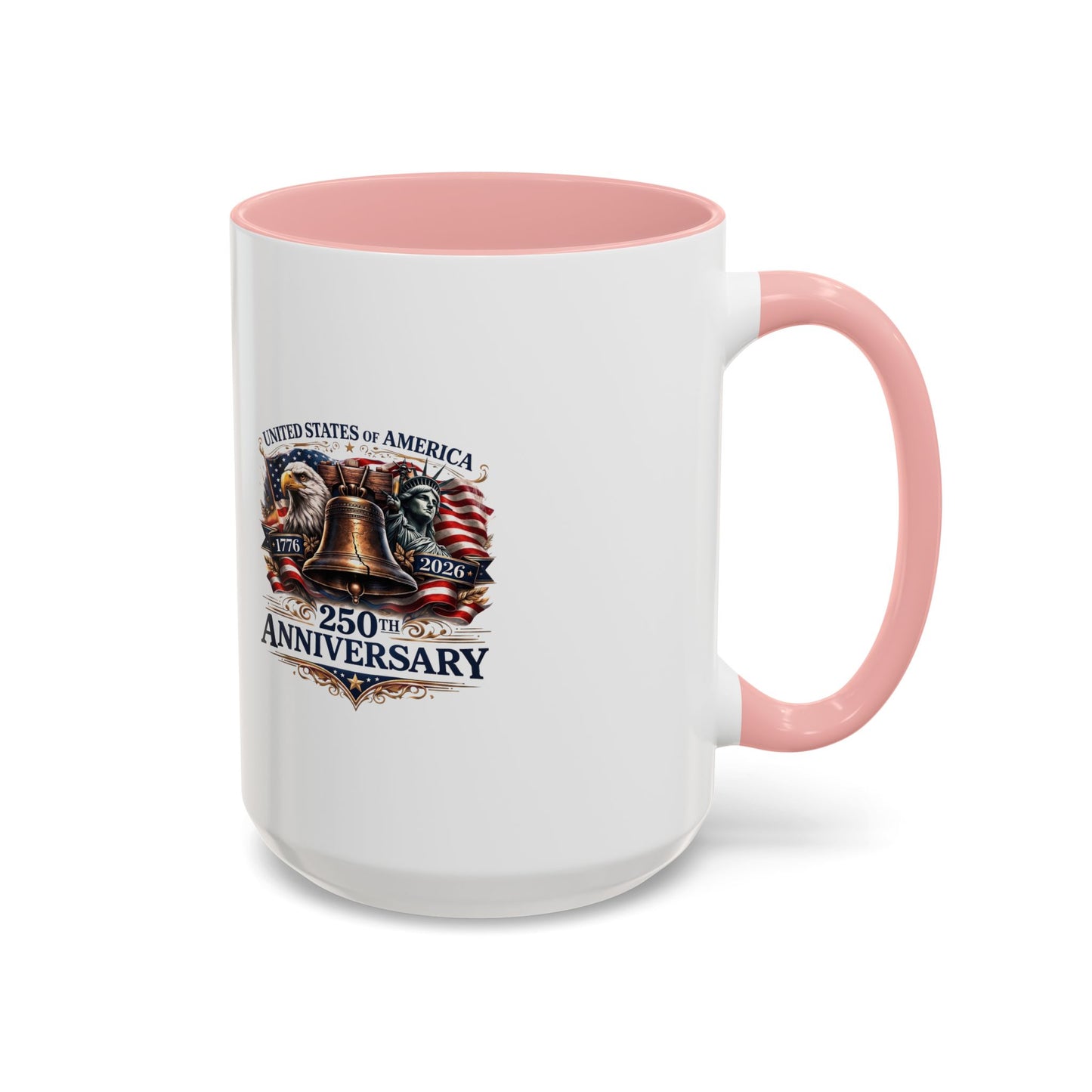 250th Anniversary Accent Coffee Mug — Patriotic United States Bell & Eagle Design (11/15 oz)