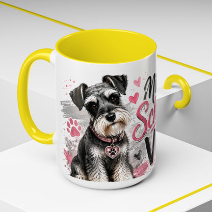 Miniature Schnauzer Vibes Accent Coffee Mug – 11/15oz