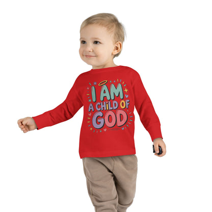 I Am a Child of God Toddler Long Sleeve Tee — Cute Christian Kids Shirt