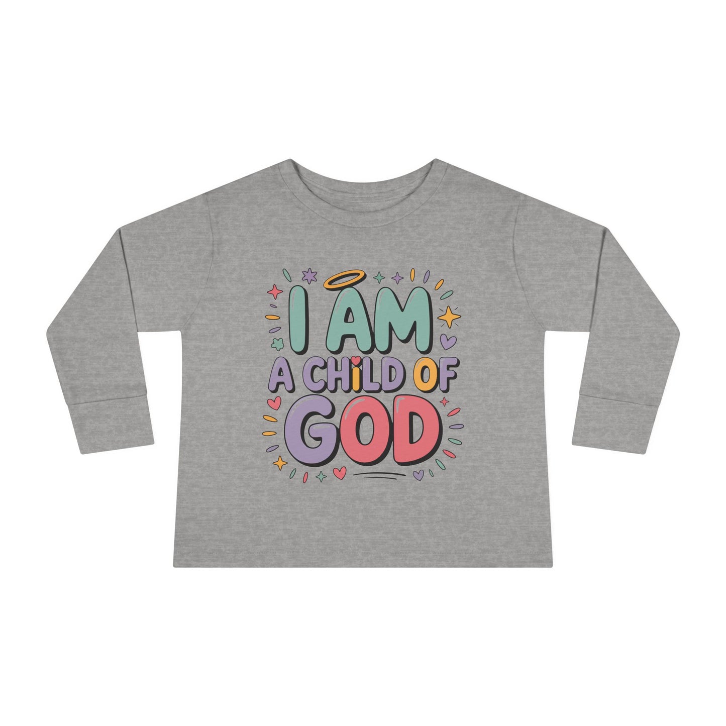 I Am a Child of God Toddler Long Sleeve Tee — Cute Christian Kids Shirt