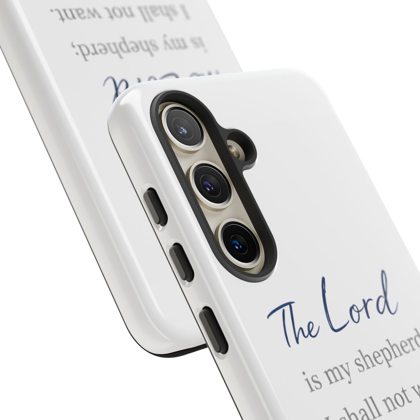 Psalm 23:1 Phone Case — "The Lord is my shepherd; I shall not want" Christian Protective Cover