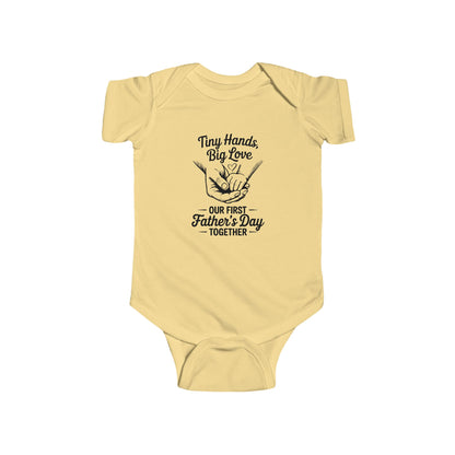 Infant Bodysuit - "Tiny Hands, Big Love" First Father’s Day Baby Onesie