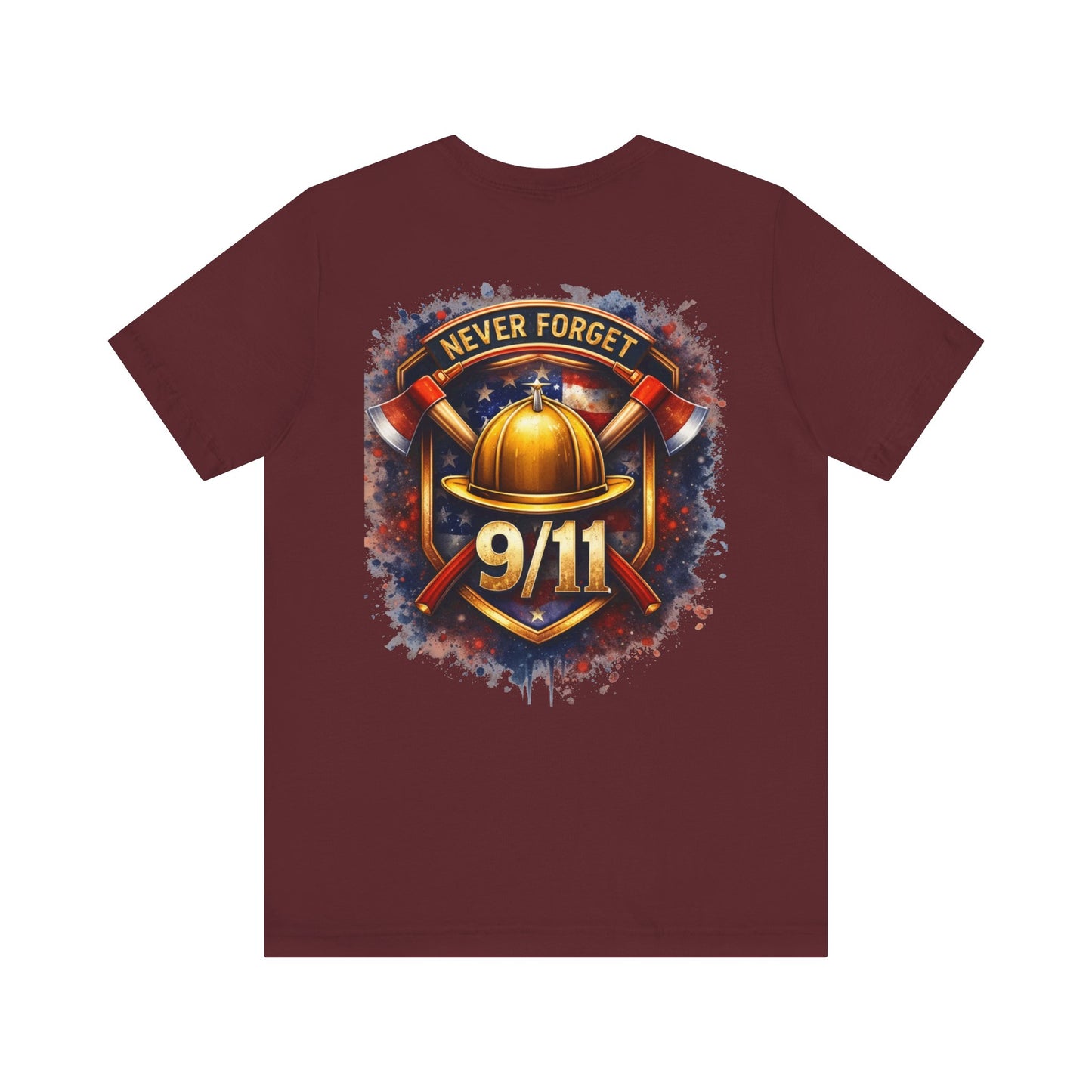Never Forget 9/11 T‑Shirt — Firefighter Tribute Tee