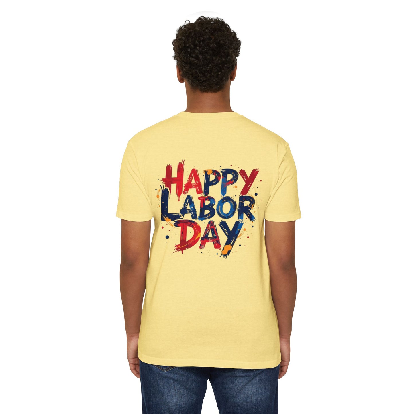 Labor Day Graphic T-Shirt — "Happy Labor Day" Patriotic Celebration Tee