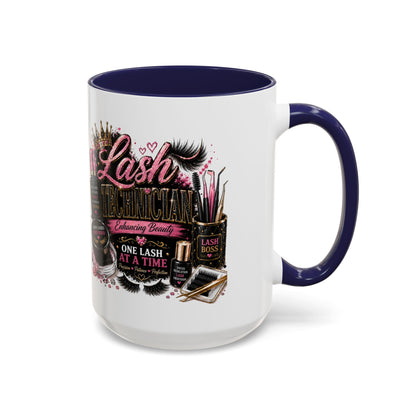 Lash Technician Coffee Mug — "Lash Technician: One Lash at a Time" Accent Mug