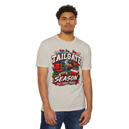 Tailgate Season T-Shirt — "Tailgate Season: Eat • Cheer • Repeat" Game Day Tee