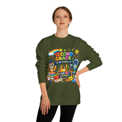 Second Grade Is Cool Sweatshirt – Cute School Kids Crewneck