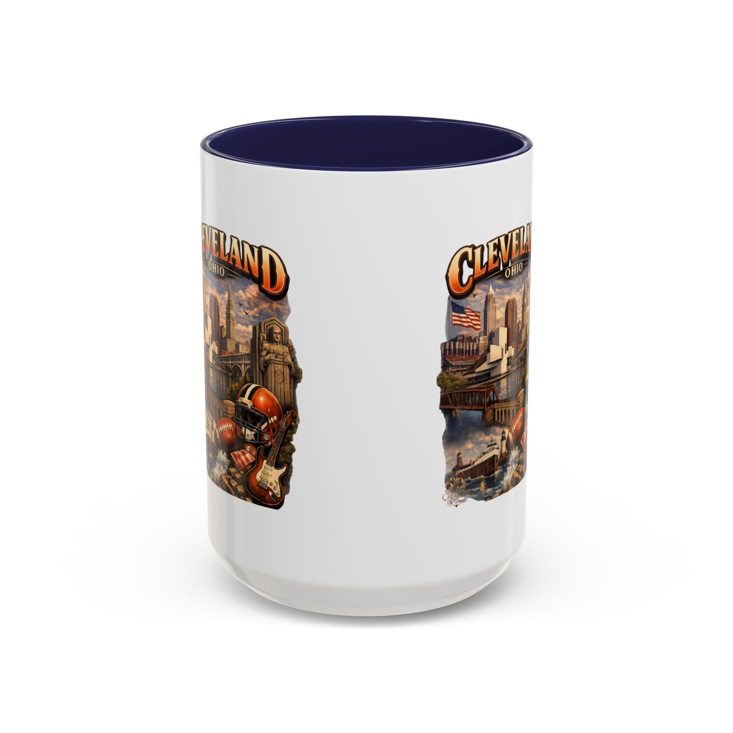 Cleveland Ohio Vintage Football Accent Coffee Mug (11/15oz)