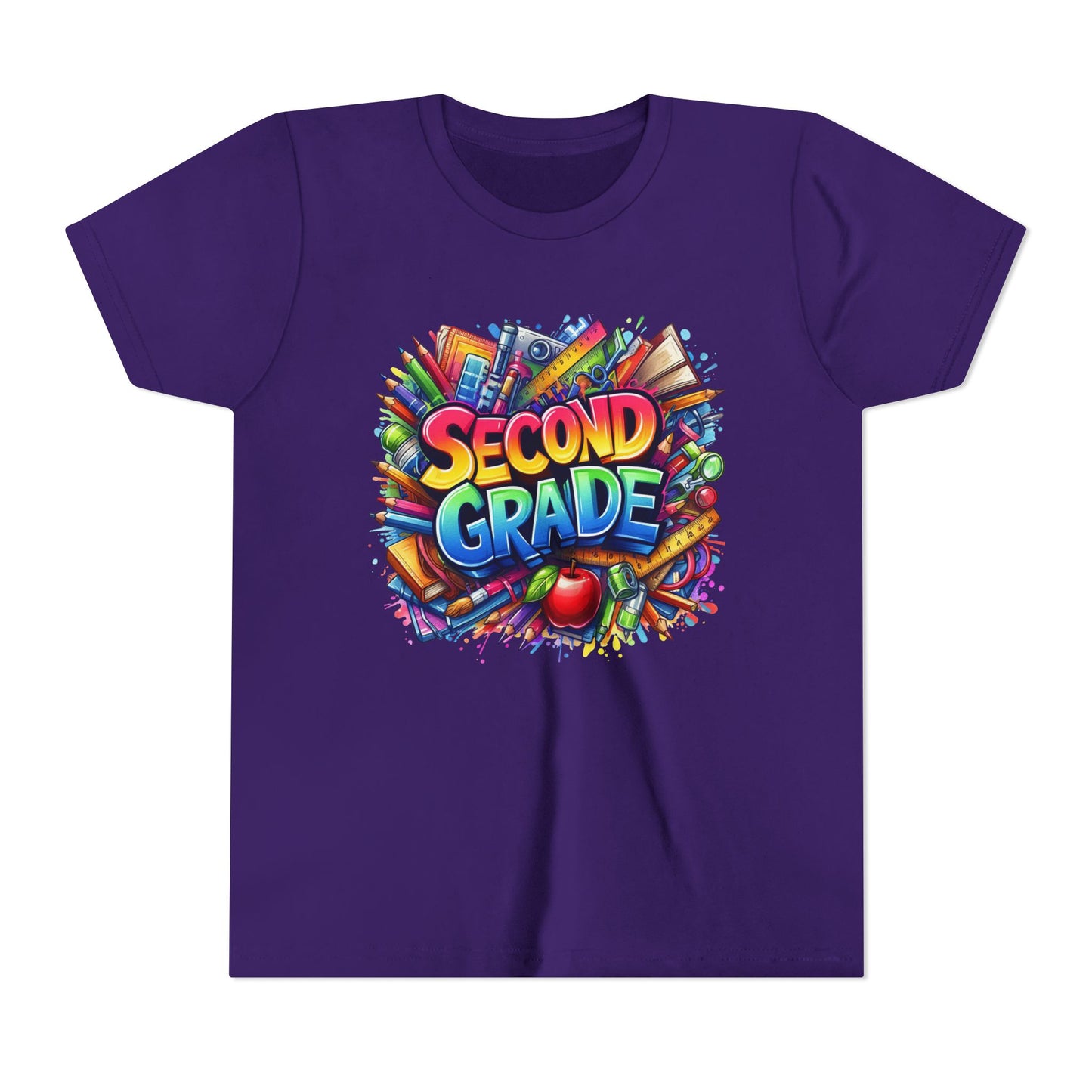 Second Grade Youth Tee — Colorful Back-to-School Kids T-Shirt