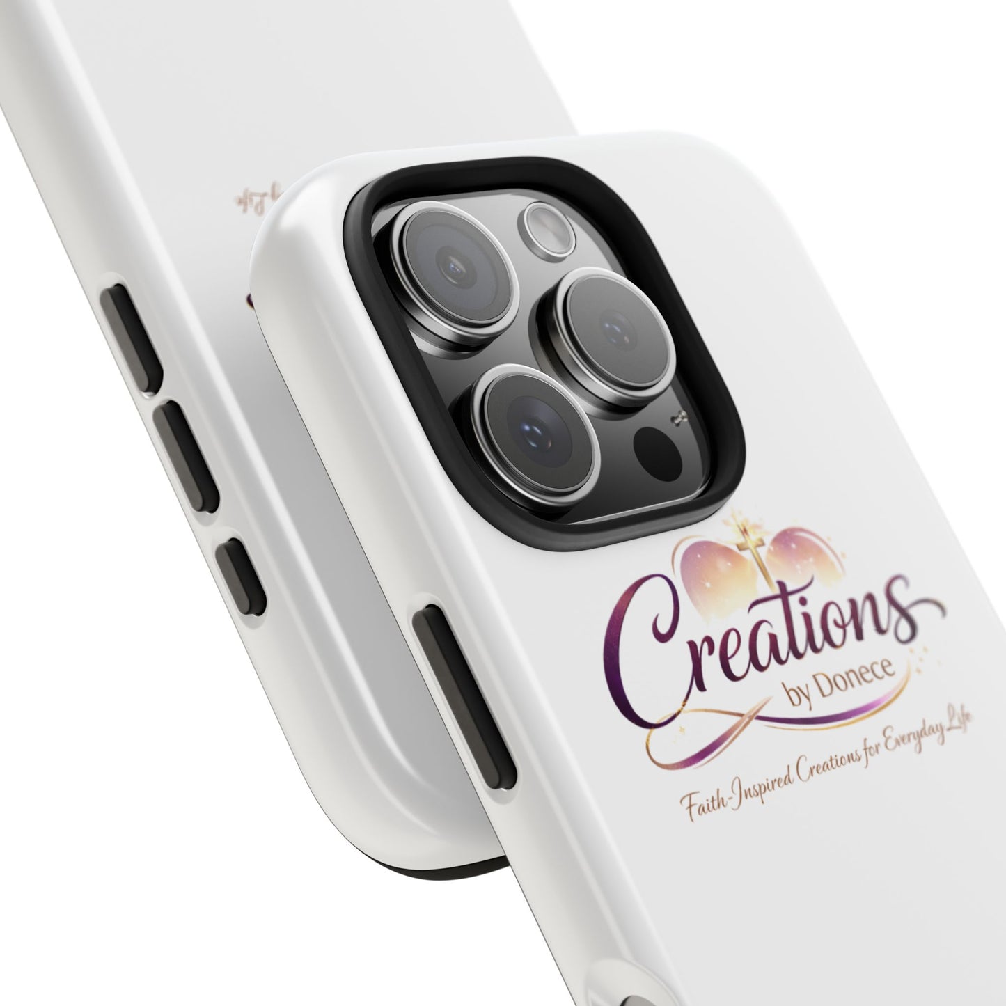Creations by Donece Soft-Touch Tough Phone Case — Faith-Inspired Logo Protective Cover