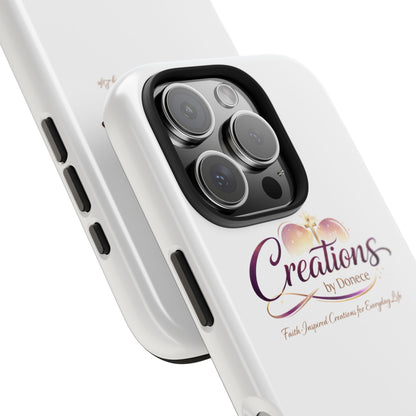 Creations by Donece Soft-Touch Tough Phone Case — Faith-Inspired Logo Protective Cover