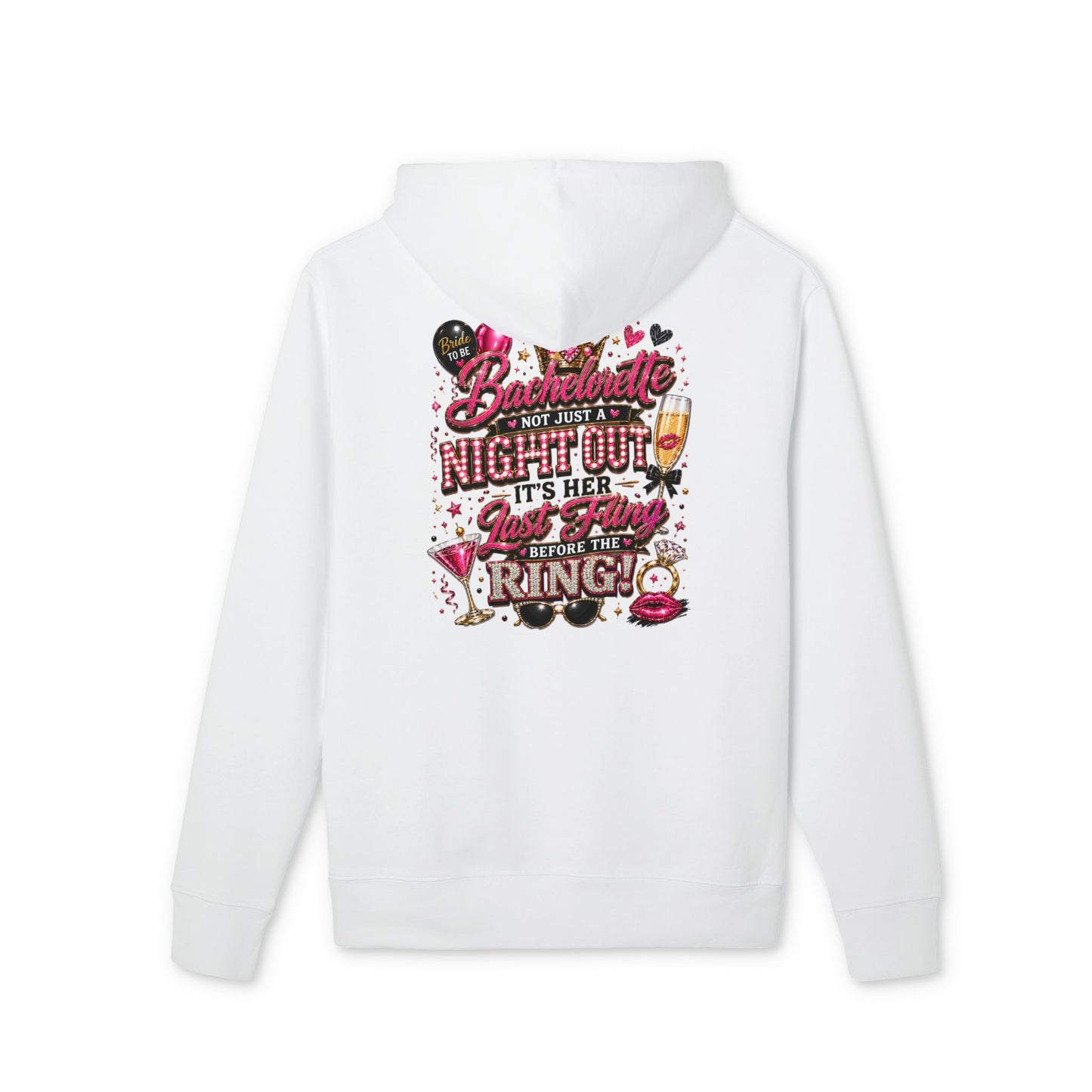 Bachelorette Night Out Hoodie — "It's Her Last Night" Party Pullover