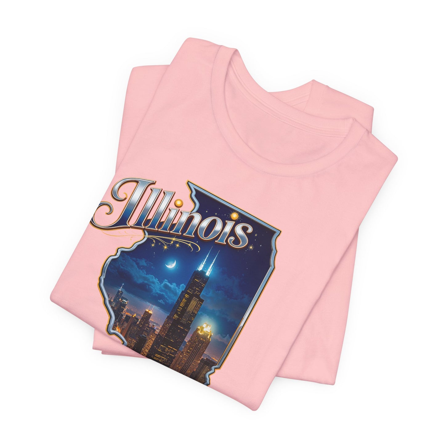 Illinois State Tee — 'City of Broad Shoulders' Chicago Skyline T-Shirt