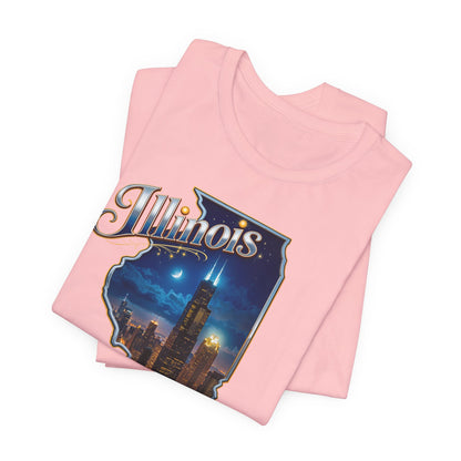 Illinois State Tee — 'City of Broad Shoulders' Chicago Skyline T-Shirt