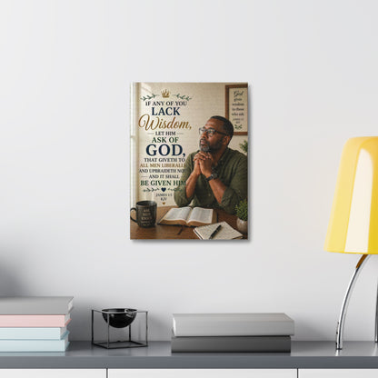 Stretched Canvas - James 1:5 Scripture Wall Art (If Any of You Lack Wisdom)