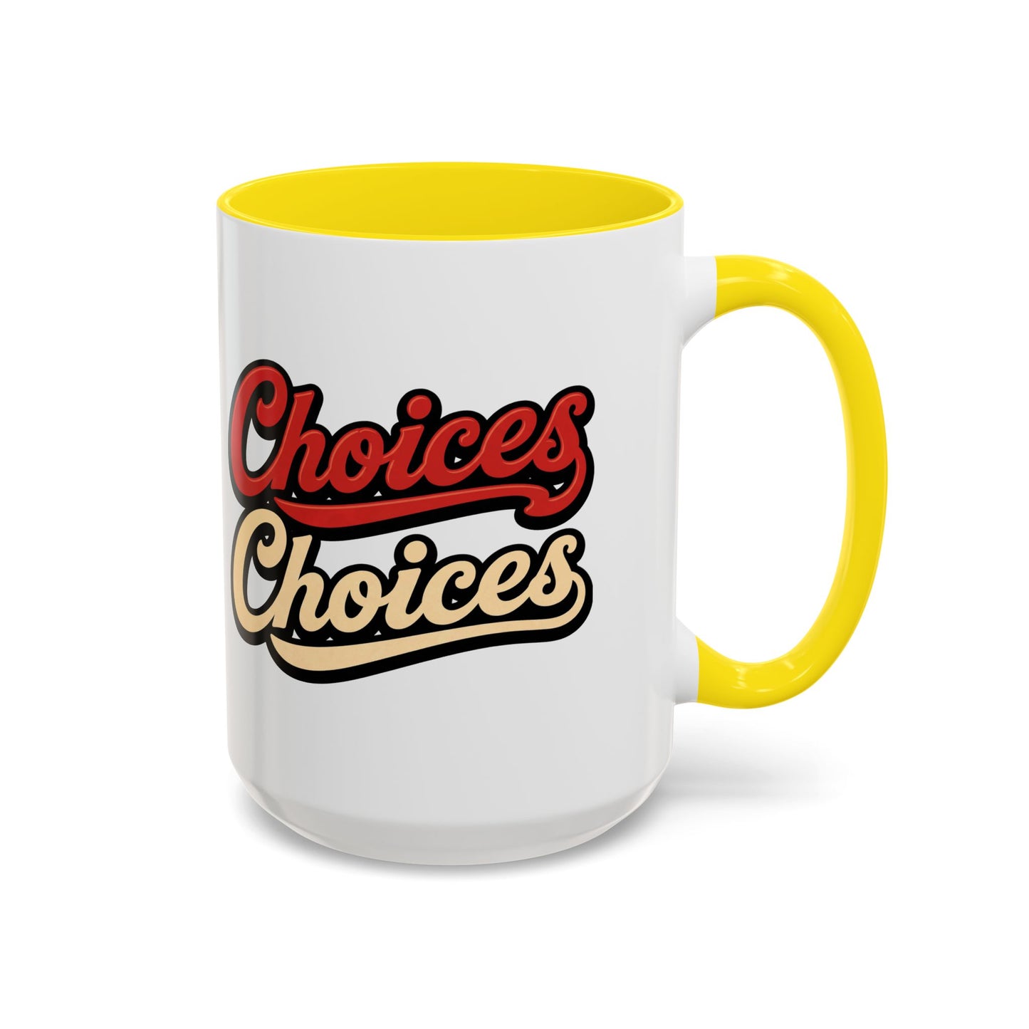 Choices Retro Accent Coffee Mug — Vintage Script 11/15oz
