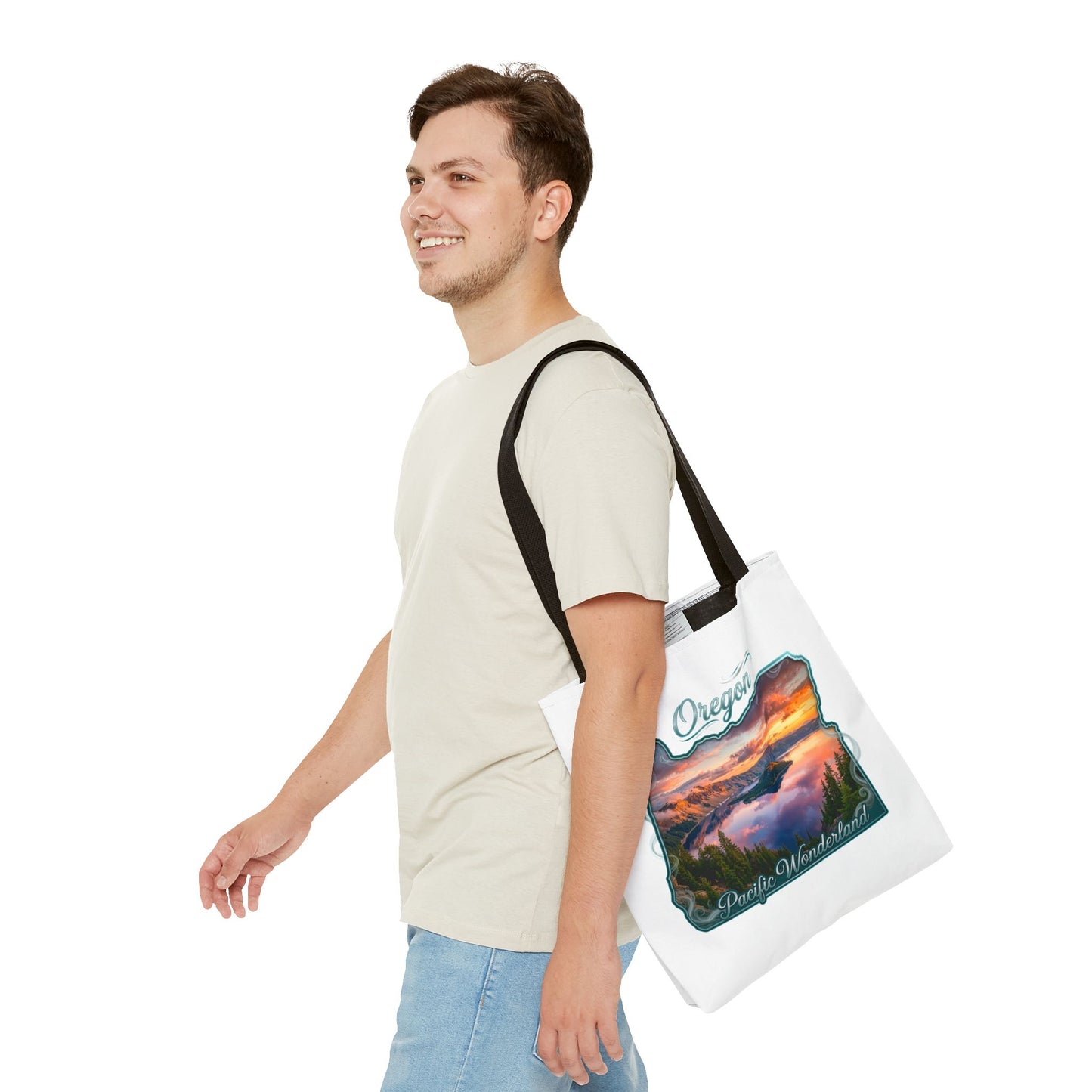 Oregon Scenic Tote Bag — 'Pacific Wonderland' Sunset Landscape Tote