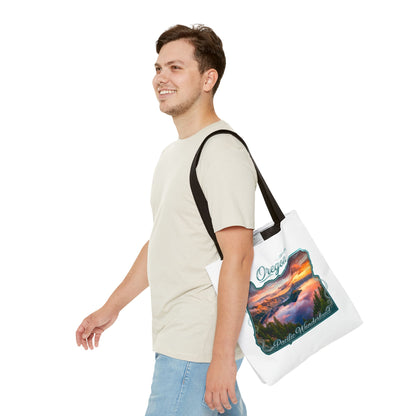 Oregon Scenic Tote Bag — 'Pacific Wonderland' Sunset Landscape Tote