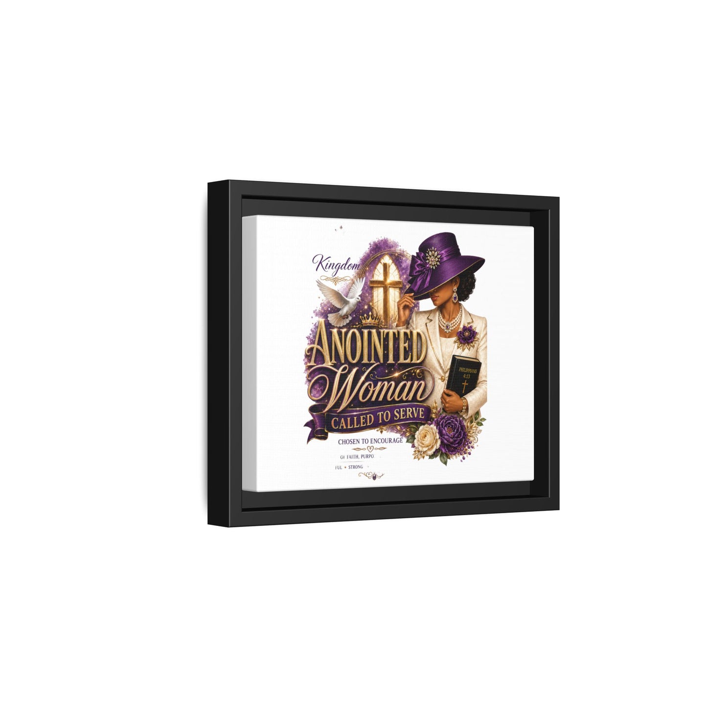 Framed Canvas Print — "Anointed Woman Called to Serve" Christian Wall Art